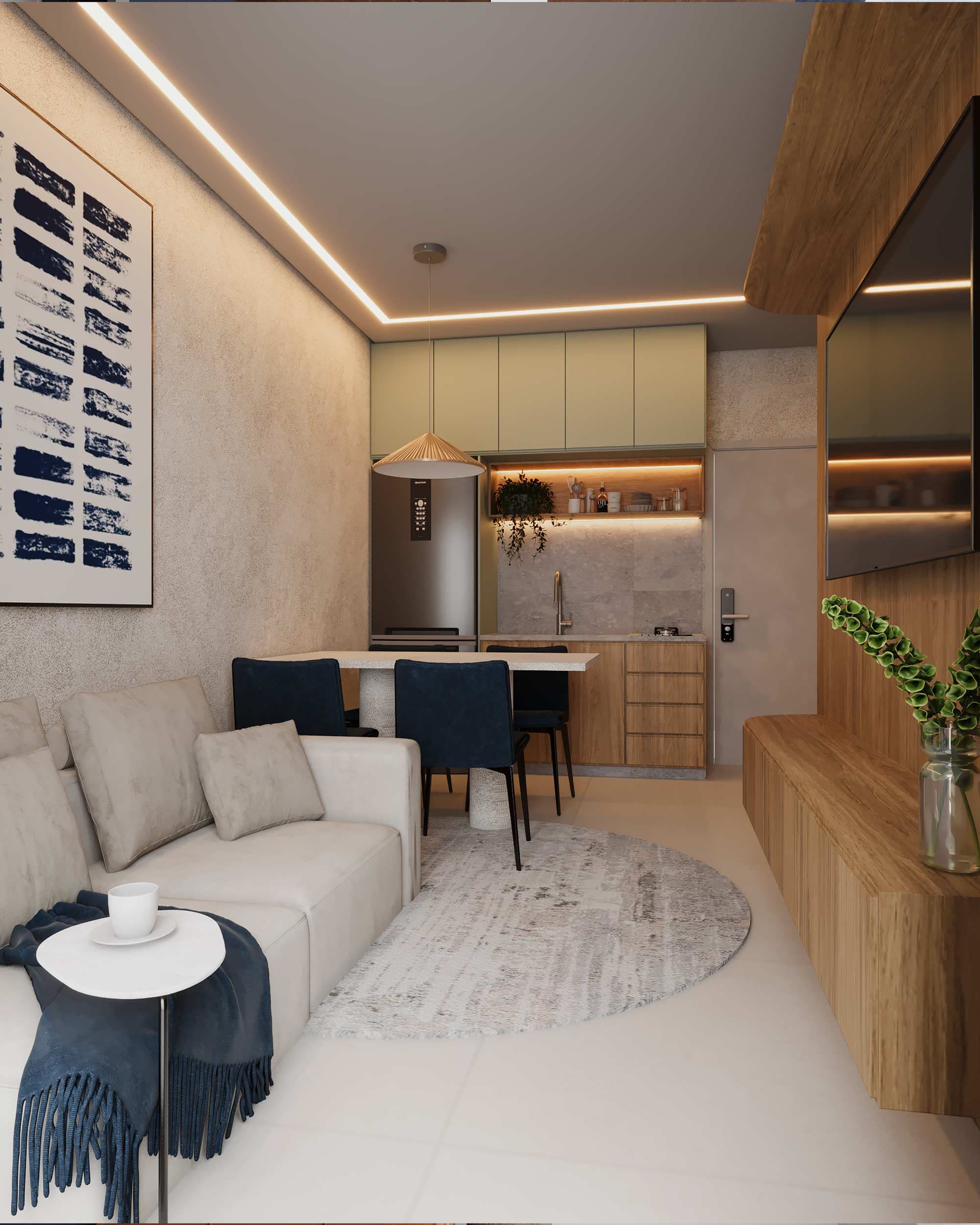 Apartamento no Portão Curitiba com 1 quarto e lazer completo